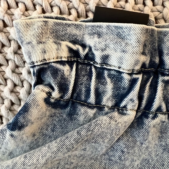 NWT Blank NYC Denim Acid Wash Paper Bag Shorts - Picture 5 of 12